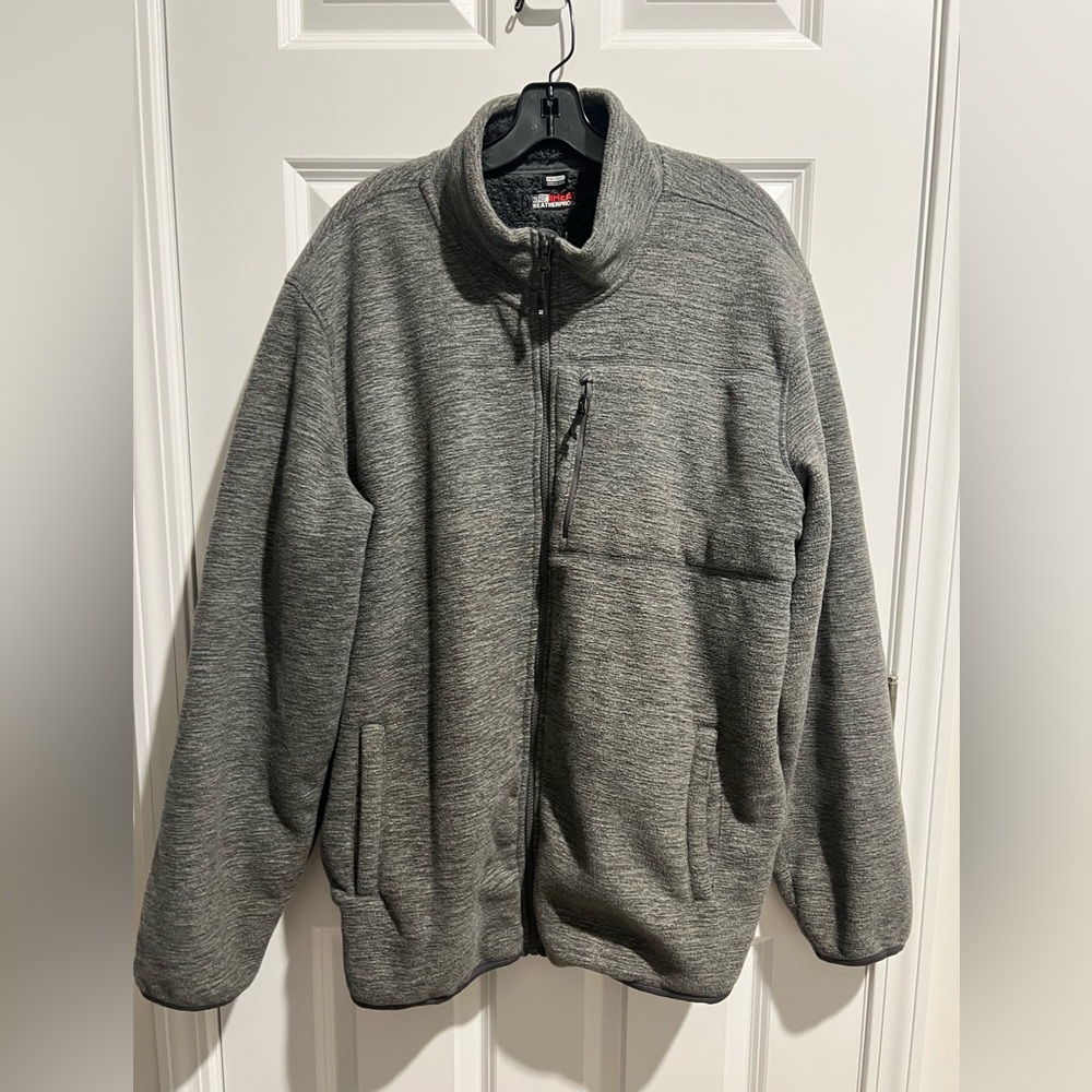 Weatherproof Men's Zip Up Gray Sweater